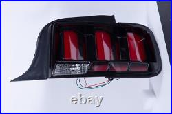 Pair Tail Lights for 2005-2009 Ford Mustang Red LED Tube Signal Brake Lamps