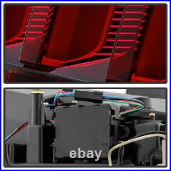 Pair Tail Lights for 2005-2009 Ford Mustang Red LED Tube Signal Brake Lamps