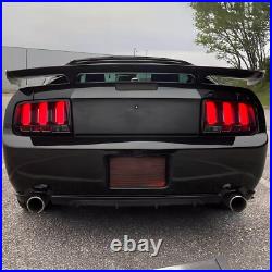 Pair Tail Lights for 2005-2009 Ford Mustang Red LED Tube Signal Brake Lamps