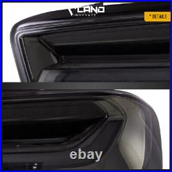 Pair VLAND LED Smoked Tail Lights For Chevy Camaro 2016-2018 withSequential Singal