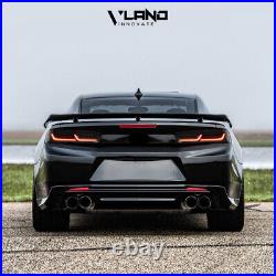 Pair VLAND LED Smoked Tail Lights For Chevy Camaro 2016-2018 withSequential Singal