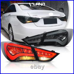 Pair VLAND LED Tail Lights For HYUNDAI SONATA 2011-2014 With Smoked/Tinted Lens