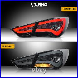 Pair VLAND LED Tail Lights For HYUNDAI SONATA 2011-2014 With Smoked/Tinted Lens