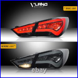 Pair VLAND LED Tail Lights For HYUNDAI SONATA 2011-2014 With Smoked/Tinted Lens