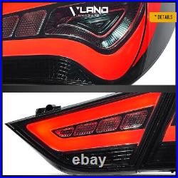 Pair VLAND LED Tail Lights For HYUNDAI SONATA 2011-2014 With Smoked/Tinted Lens