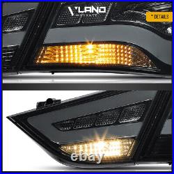 Pair VLAND LED Tail Lights For HYUNDAI SONATA 2011-2014 With Smoked/Tinted Lens