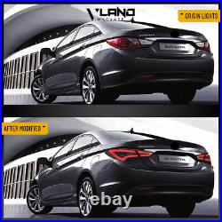 Pair VLAND LED Tail Lights For HYUNDAI SONATA 2011-2014 With Smoked/Tinted Lens