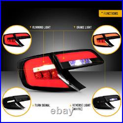Pair VLAND LED Tail Lights Smoked For Toyota Camry 2012-2014 Rear Lamps Assembly