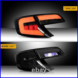 Pair VLAND LED Tail Lights Smoked For Toyota Camry 2012-2014 Rear Lamps Assembly