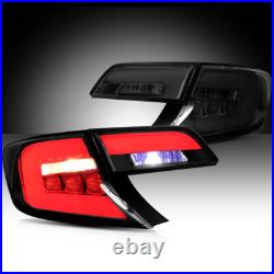 Pair VLAND LED Tail Lights Smoked For Toyota Camry 2012-2014 Rear Lamps Assembly