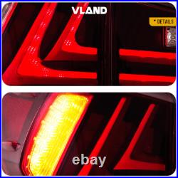 Pair VLAND Red LED Tail Lights For 2006-13 Lexus IS250 IS350 ISF Rear Brake Lamp