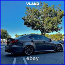 Pair VLAND Red LED Tail Lights For 2006-13 Lexus IS250 IS350 ISF Rear Brake Lamp