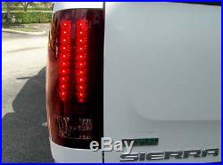 RECON Smoked Red LED Tail Lights for 2007.5-2013 GMC Sierra 264189RBK