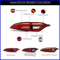 RED LED Tail Lights For Toyota US Corolla 2020-2024 Red LED Rear Lamps Assembly