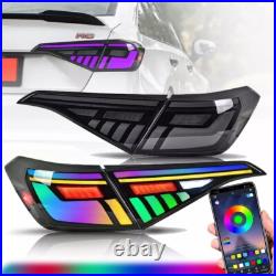 RGB Demon Eye LED Tail Lights for 2022-2025 Honda Civic Sedan 11th Gen 4 PCS