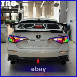 RGB Demon Eye LED Tail Lights for 2022-2025 Honda Civic Sedan 11th Gen 4 PCS