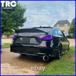 RGB Demon Eye LED Tail Lights for 2022-2025 Honda Civic Sedan 11th Gen 4 PCS