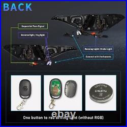 RGB Demon Eye LED Tail Lights for 2022-2025 Honda Civic Sedan 11th Gen 4 PCS