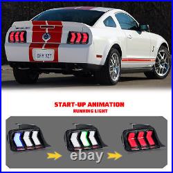 RGB LED Sequential Tail Lights for Ford Mustang 2005-2009 Animation Rear Lamps