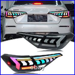 RGB LED Sequential Tail Lights for Honda Civic 11th Gen 2022-2024 Sedan Lamps