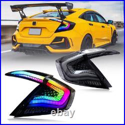 RGB LED Tail Lights For Honda Civic sedan 2016-2021 Sequential Turn Assembly