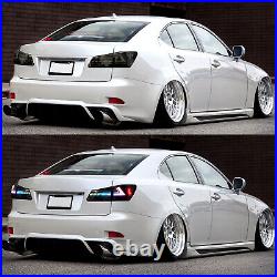 RGB LED Tail Lights For Lexus IS250 IS350 ISF 2006-2013 Smoke Start UP Animation