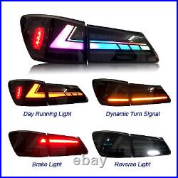 RGB LED Tail Lights For Lexus IS250 IS350 ISF 2006-2013 Smoke Start UP Animation