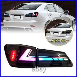 RGB LED Tail Lights For Lexus IS250 IS350 ISF 2006-2013 Smoke Start UP Animation