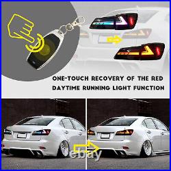 RGB LED Tail Lights For Lexus IS250 IS350 ISF 2006-2013 Smoke Start UP Animation