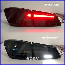 RGB LED Tail Lights For Lexus IS250 IS350 ISF 2006-2013 Smoke Start UP Animation