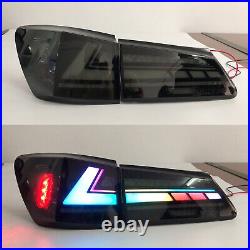 RGB LED Tail Lights For Lexus IS250 IS350 ISF 2006-2013 Smoke Start UP Animation