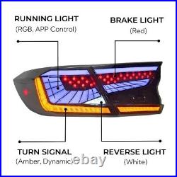 RGB LED Tail Lights for 2018-2022 10th Gen Honda Accord Sedan Smoked Rear Lights