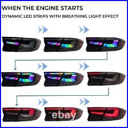 RGB LED Tail Lights for 2018-2022 10th Gen Honda Accord Sedan Smoked Rear Lights