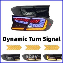 RGB LED Tail Lights for 2018-2022 10th Gen Honda Accord Sedan Smoked Rear Lights