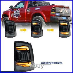RGB LED Tail Lights for Dodge Ram 2009-2018 4th GEN Sequential Smoke Rear Lamps