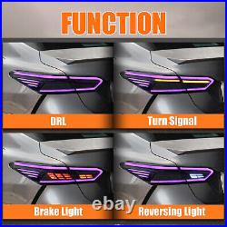 RGB LED Tail Lights for Toyota Camry 2018-2023 Sequential Turn Signal Assembly