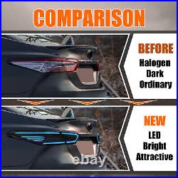 RGB LED Tail Lights for Toyota Camry 2018-2023 Sequential Turn Signal Assembly