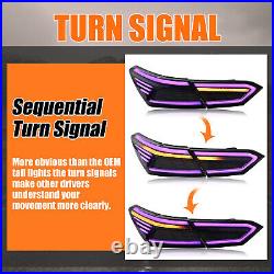 RGB LED Tail Lights for Toyota Camry 2018-2023 Sequential Turn Signal Assembly