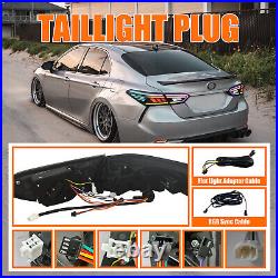 RGB LED Tail Lights for Toyota Camry 2018-2023 Sequential Turn Signal Assembly