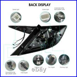 RGB SmokedFull LED Tail Lights Assembly For 10th Gen Honda Civic Sedan 2016-2021