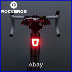ROCKBROS Bike Rear Light Rechargeable Waterproof Night Warn Hemlet Taillight