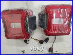 R &L LED Tail Lights withBlind Spot Plug & Bracket For Jeep Wrangler JL 2018-2024