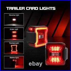 R &L LED Tail Lights withBlind Spot Plug & Bracket For Jeep Wrangler JL 2018-2024