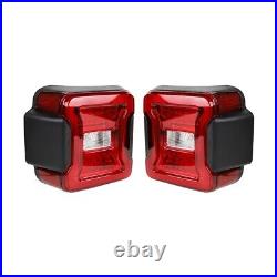 R &L LED Tail Lights withBlind Spot Plug & Bracket For Jeep Wrangler JL 2018-2024