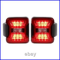 R &L LED Tail Lights withBlind Spot Plug & Bracket For Jeep Wrangler JL 2018-2024