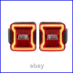 R &L LED Tail Lights withBlind Spot Plug & Bracket For Jeep Wrangler JL 2018-2024