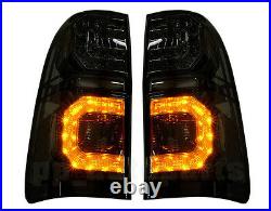 Rear Black Smoke Led Tail Light Lamp Use For Toyota Hilux Vigo Sr5 Mk6 Mk7 05-15