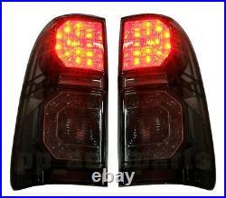 Rear Black Smoke Led Tail Light Lamp Use For Toyota Hilux Vigo Sr5 Mk6 Mk7 05-15