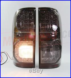 Rear Led Smoke Black Tail Light Lamp Toyota Hilux Vigo Sr5 05-11 Champ Mk7 12-14