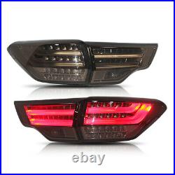 Rear Smoke Lamp Tail Lights Fits For 2014 2016 Toyota Highlander LED Assembly